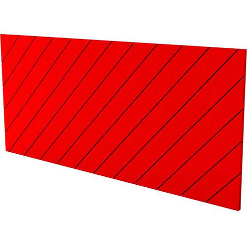 Tamanhos, Medidas e Dimensões do produto Cabeceira Queen Eugênia Vermelho Flash Listras Diagonais - Orb