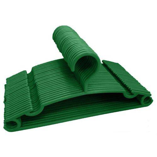 Tamanhos, Medidas e Dimensões do produto Cabide Infantil Verde Escuro Belo Dia Utilidades Plástico 50 Und.