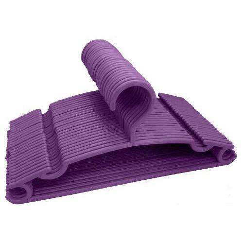 Tamanhos, Medidas e Dimensões do produto Cabide Infantil Violeta Belo Dia Utilidades Plástico 50 Und.
