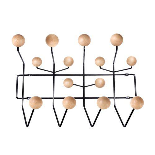 Tamanhos, Medidas e Dimensões do produto Cabideiro Charles Eames - Preto com Natural