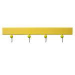 Tamanhos, Medidas e Dimensões do produto Cabideiro Yellow com 4 Ganchos 50x6x5cm