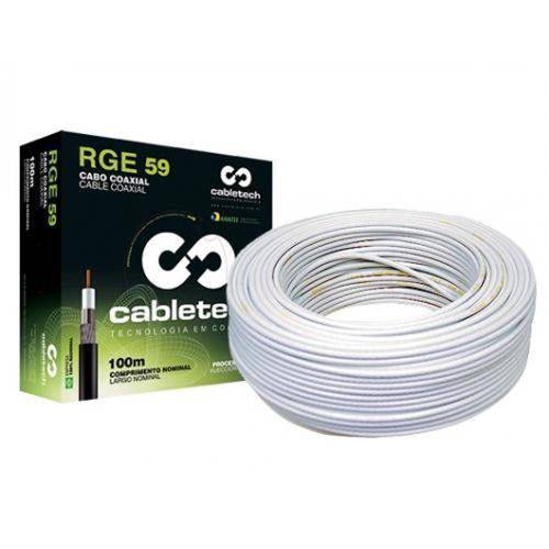 Tamanhos, Medidas e Dimensões do produto Cabo Coax Rgc 59 40% Std Branco 100m Cabletech
