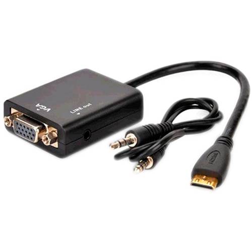 Tamanhos, Medidas e Dimensões do produto Cabo HDMI Macho para HDB15 Fêmea + Áudio 15cm - MD9 Info