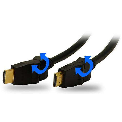 Tamanhos, Medidas e Dimensões do produto Cabo Monitor HDMI M/ HDMI M 1.3 90/180 Graus - Preto 1,5m