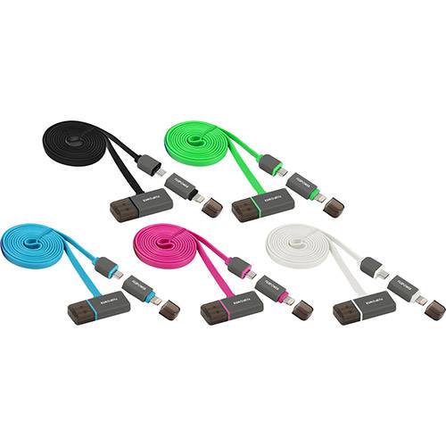 Tamanhos, Medidas e Dimensões do produto Cabo USB para Micro USB/Lightning com Capa Protetora com Hub USB 1 Metro