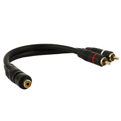 Tamanhos, Medidas e Dimensões do produto Cabo Y 1 Rca Macho X 2 Rca Fêmea 20cm Starcable