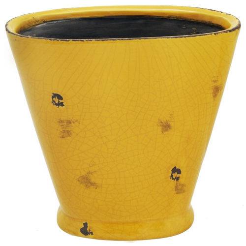 Tamanhos, Medidas e Dimensões do produto Cachepot de Cerâmica Amarela Iv