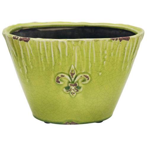 Tamanhos, Medidas e Dimensões do produto Cachepot de Cerâmica Liz Verde I