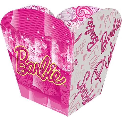 Tamanhos, Medidas e Dimensões do produto Cachepot Pequena Barbie Core 8 Unidades Regina Festas