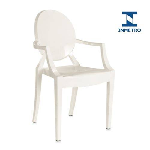 Tamanhos, Medidas e Dimensões do produto Cadeira Acrílica Louis Ghost - com Braços - Sophia - Branco Off White