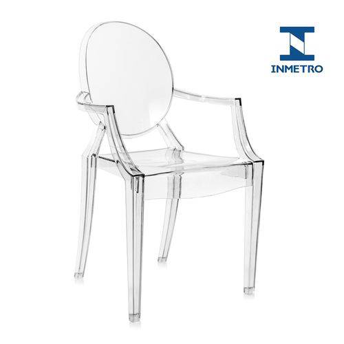 Tamanhos, Medidas e Dimensões do produto Cadeira Acrílica Louis Ghost - com Braços - Sophia - Incolor - Transparente