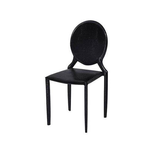 Tamanhos, Medidas e Dimensões do produto Cadeira Amanda Medalhao Crocco 6606 PVC Preta - 32874