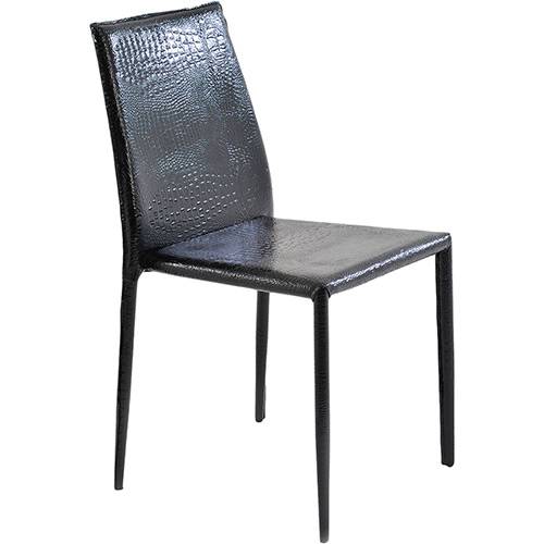 Tamanhos, Medidas e Dimensões do produto Cadeira Amanda PVC Crocco Preto - Rivatti