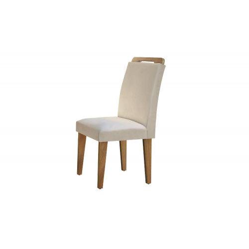 Tamanhos, Medidas e Dimensões do produto Cadeira Athenas 100% MDF (Kit com 2 Cadeiras) - Móveis Rufato - Imbuia/ Veludo Creme - Móveis Bom de Preço -