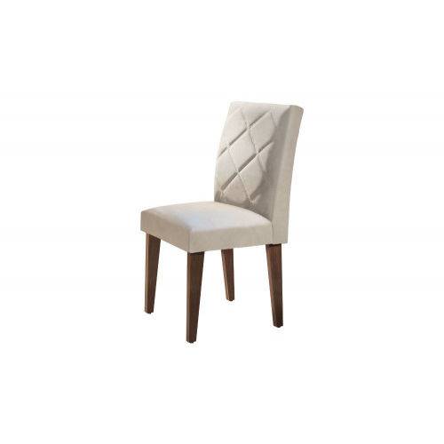 Tamanhos, Medidas e Dimensões do produto Cadeira Berlim 100% MDF (Kit com 2 Cadeiras) - Móveis Rufato - Café/ Veludo Creme