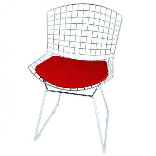 Tamanhos, Medidas e Dimensões do produto Cadeira Bertoia Cromada com Vermelha