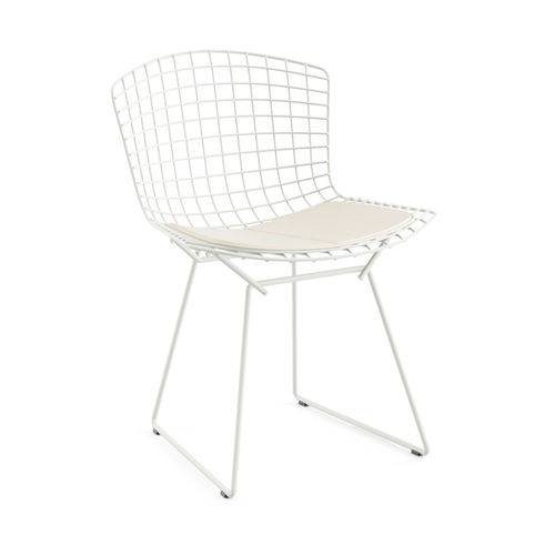 Tamanhos, Medidas e Dimensões do produto Cadeira Bertóia em Aço na Cor Branca e Almofada Branca
