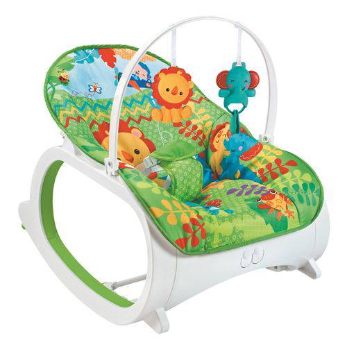Tamanhos, Medidas e Dimensões do produto Cadeira Cadeirinha de Descanso Safari Infantil Musical com Móbiles - Verde