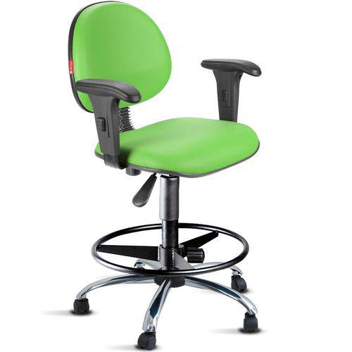 Tamanhos, Medidas e Dimensões do produto Cadeira Caixa Alta Portaria Recepção com Braços Verde Limão Cb23