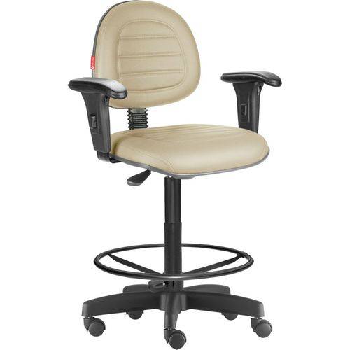 Tamanhos, Medidas e Dimensões do produto Cadeira Caixa Alta Portaria Recepção Costura Braços Bege Cb76