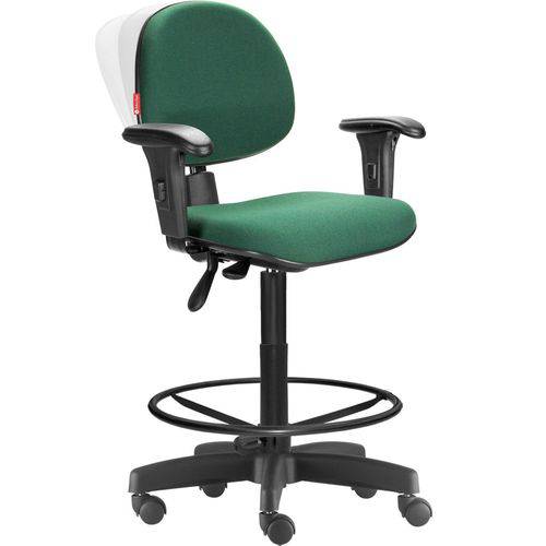 Tamanhos, Medidas e Dimensões do produto Cadeira Caixa Alta Portaria Recepção Ergonômica Verde Bandeira Cb34
