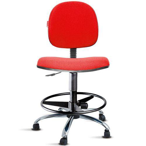 Tamanhos, Medidas e Dimensões do produto Cadeira Caixa Alta Portaria Recepção Tecido Vermelho Cb31