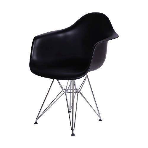 Tamanhos, Medidas e Dimensões do produto Cadeira Charles Eames Dar Pp com Braço Base Metal Preta
