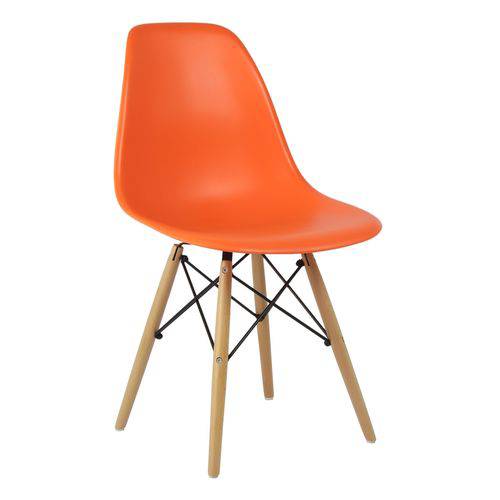 Tamanhos, Medidas e Dimensões do produto Cadeira Charles Eames Eiffel Base Madeira - Laranja Laranja