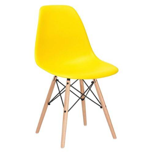 Tamanhos, Medidas e Dimensões do produto Cadeira Charles Eames Eiffel DSW - Amarelo - Madeira Clara