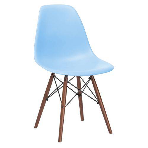 Tamanhos, Medidas e Dimensões do produto Cadeira Charles Eames Eiffel DSW - Azul Claro - Madeira Escura