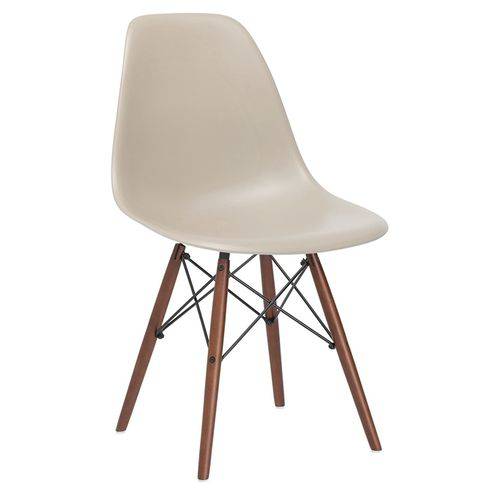 Tamanhos, Medidas e Dimensões do produto Cadeira Charles Eames Eiffel DSW - Bege - Nude - Madeira Escura