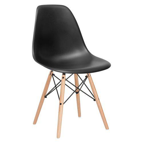 Tamanhos, Medidas e Dimensões do produto Cadeira Charles Eames Eiffel DSW - Preto - Madeira Clara