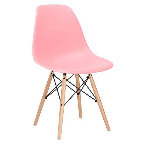 Tamanhos, Medidas e Dimensões do produto Cadeira Charles Eames Eiffel DSW - Rosa - Madeira Clara