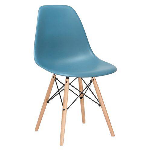 Tamanhos, Medidas e Dimensões do produto Cadeira Charles Eames Eiffel DSW - Turquesa - Madeira Clara