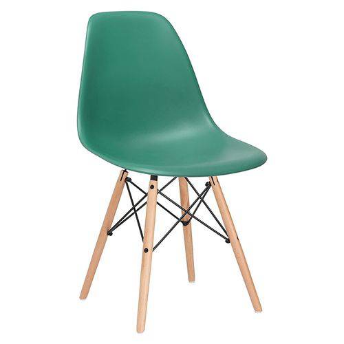 Tamanhos, Medidas e Dimensões do produto Cadeira Charles Eames Eiffel DSW - Verde Escuro - Madeira Clara