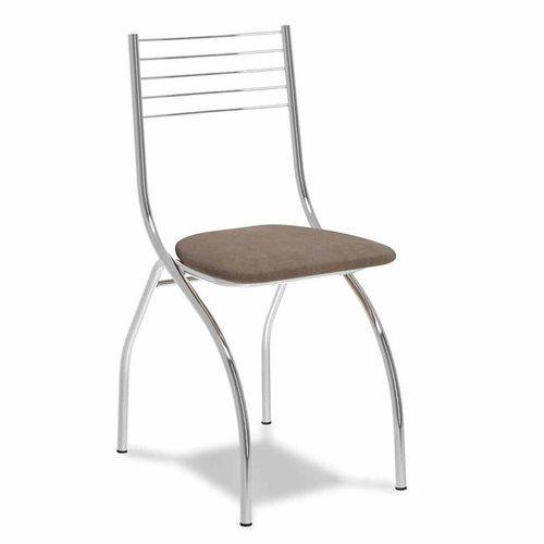 Tamanhos, Medidas e Dimensões do produto Cadeira Cromada Fred Camurça Conhaque