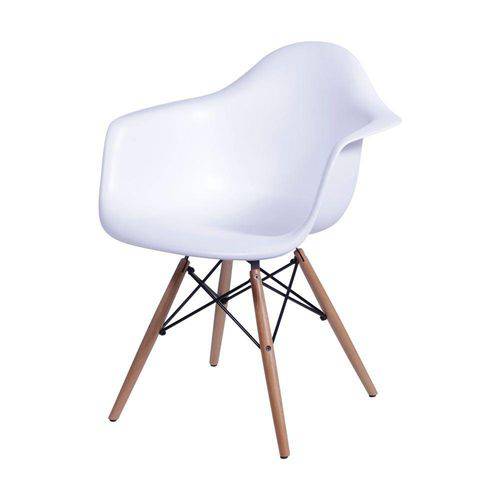 Tamanhos, Medidas e Dimensões do produto Cadeira Dar Wood Base de Maeira Charles Eames Eiffel Branca