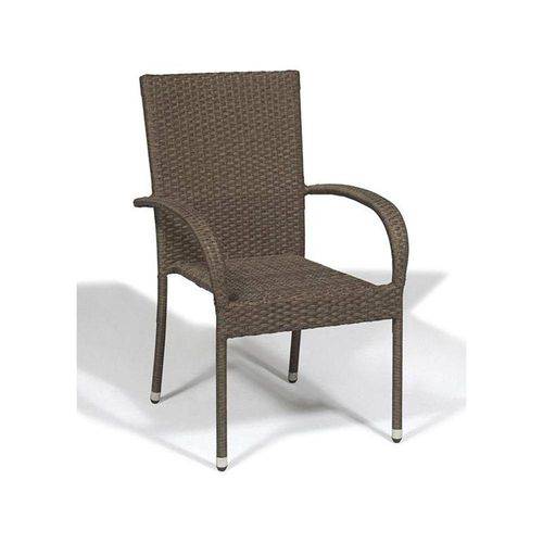 Tamanhos, Medidas e Dimensões do produto Cadeira de Aluminio Ronne Revestida em Fibra Sintética na Cor Marrom