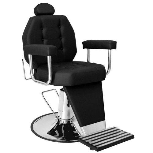 Tamanhos, Medidas e Dimensões do produto Cadeira de Barbeiro Reclinável Linea com Pé Cálice Cromado e Braço Estofado
