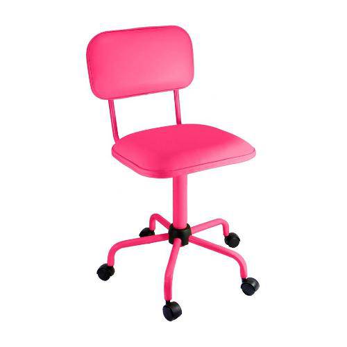 Tamanhos, Medidas e Dimensões do produto Cadeira de Escritório Secretária Giratória Color Pistão a Gás Corano Rosa