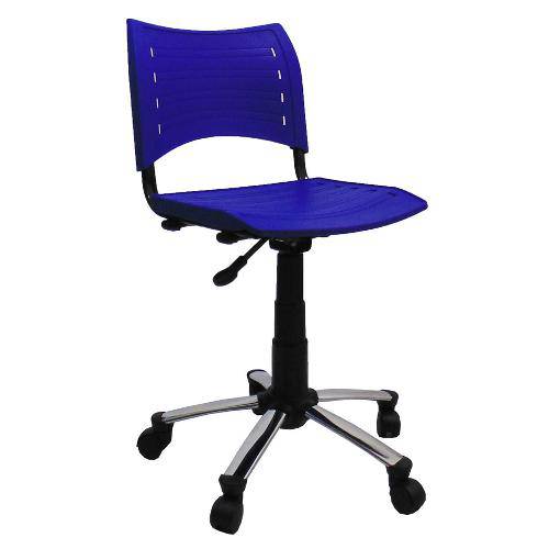 Tamanhos, Medidas e Dimensões do produto Cadeira de Escritório Secretária Giratória Evidence Ii Cromada e Azul