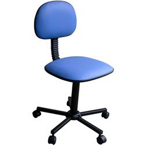 Tamanhos, Medidas e Dimensões do produto Cadeira de Escritório Secretária Laminada Giratória e com Rodízios - Corino Azul - Assentex