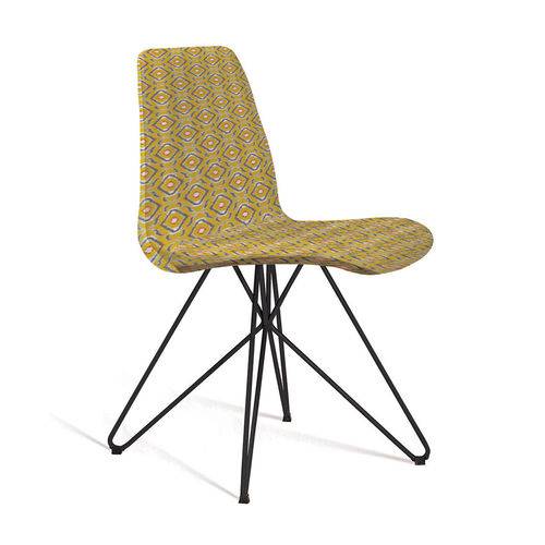Tamanhos, Medidas e Dimensões do produto Cadeira de Jantar Eames Butterfly Amarela e Cinza