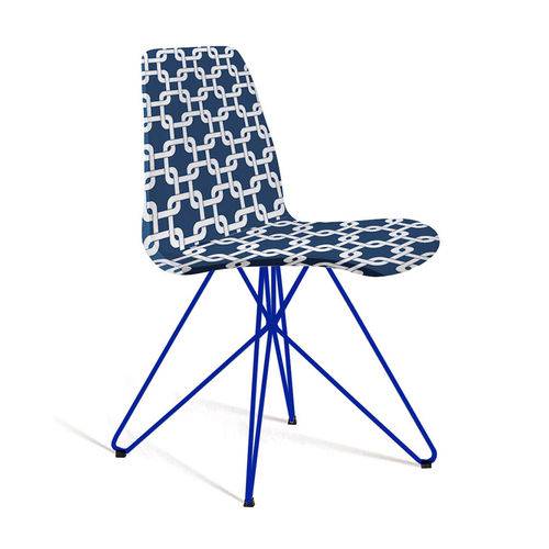 Tamanhos, Medidas e Dimensões do produto Cadeira de Jantar Eames Butterfly Azul e Branco