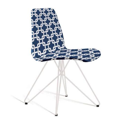 Tamanhos, Medidas e Dimensões do produto Cadeira de Jantar Eames Butterfly Branco e Azul