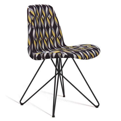 Tamanhos, Medidas e Dimensões do produto Cadeira de Jantar Eames Butterfly Preto e Amarelo