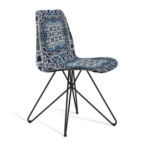 Tamanhos, Medidas e Dimensões do produto Cadeira de Jantar Eames Butterfly Preto e Azul