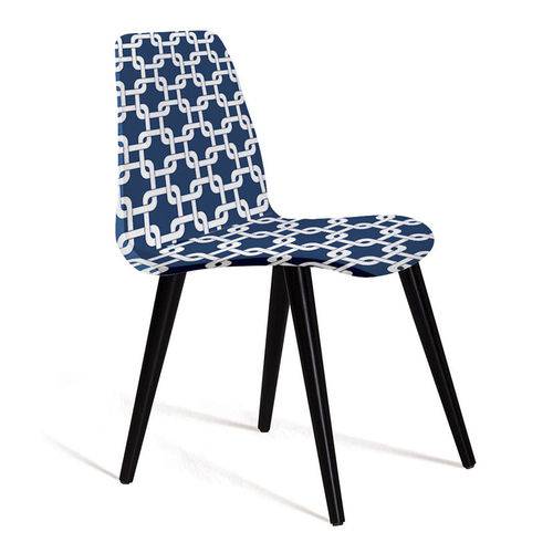 Tamanhos, Medidas e Dimensões do produto Cadeira de Jantar Eames Palito Azul e Branco
