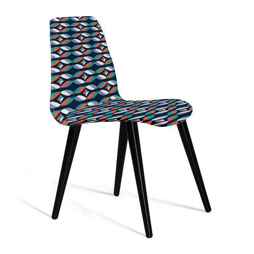 Tamanhos, Medidas e Dimensões do produto Cadeira de Jantar Eames Palito Preta e Azul