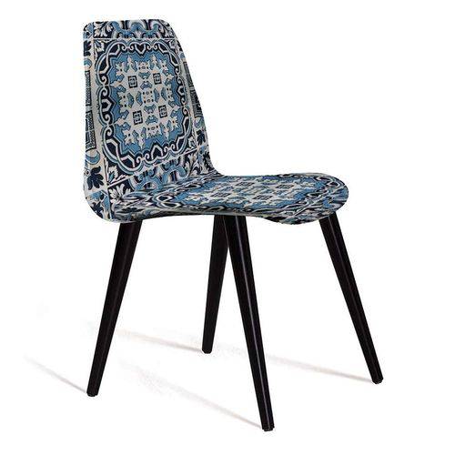Tamanhos, Medidas e Dimensões do produto Cadeira de Jantar Eames Palito Preto e Azul